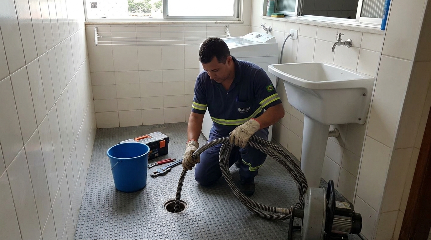 Desobstrução na Cozinha na Extrema, Porto Alegre‑RS